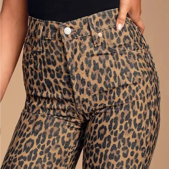 Levi's Brown Leopard Print Ankle Pants - Picture 3 of 15